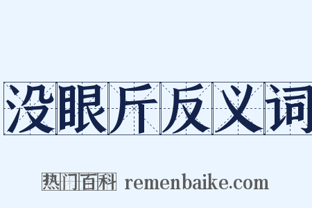 没眼斤反义词是什么意思的图片